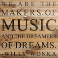 Natural Reclaimed Wood Wall Art: We are Makers of Music